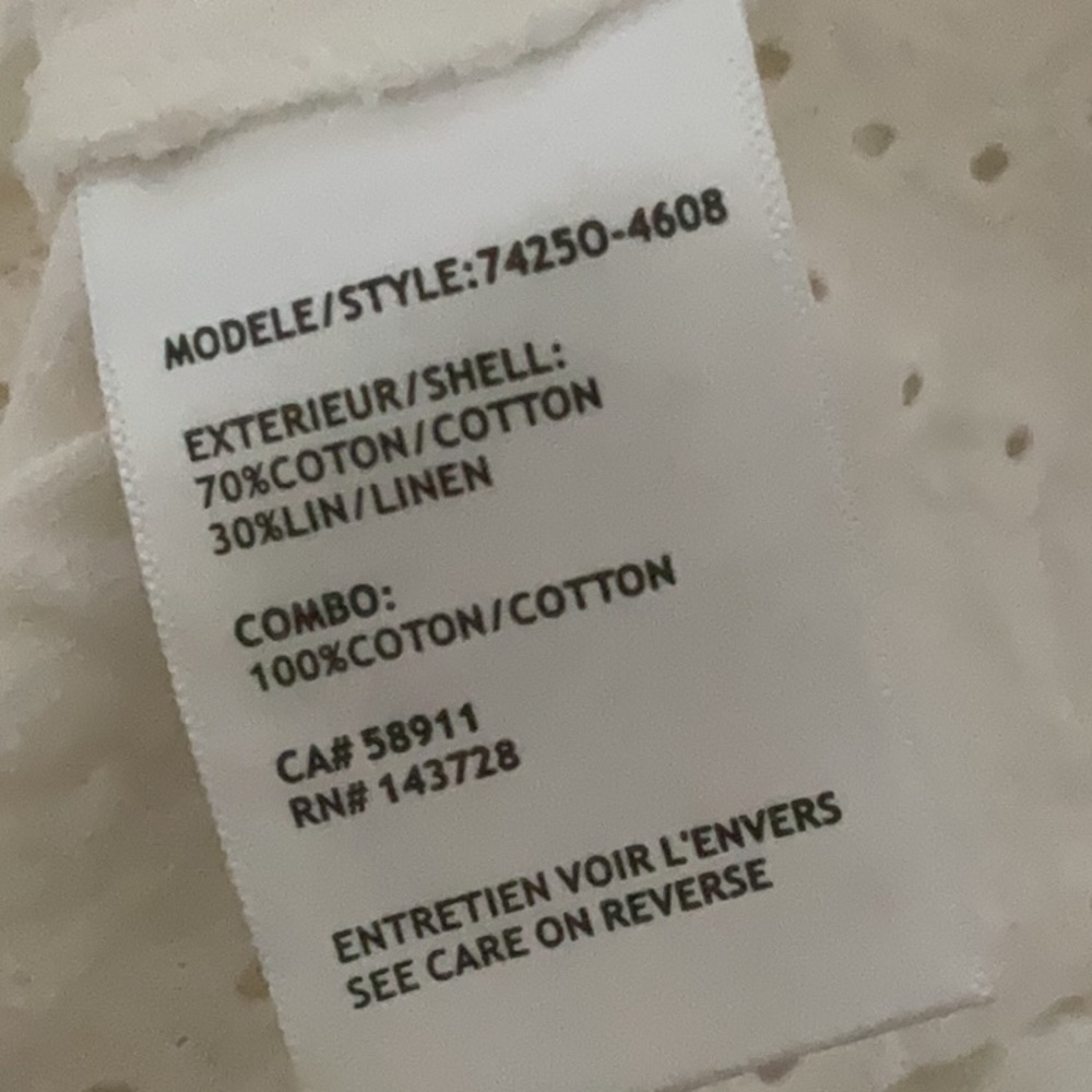 White Eyelet Button Down Cotton Jacket - image 4